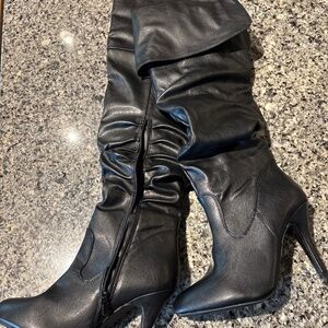 Black over the knee dress boots